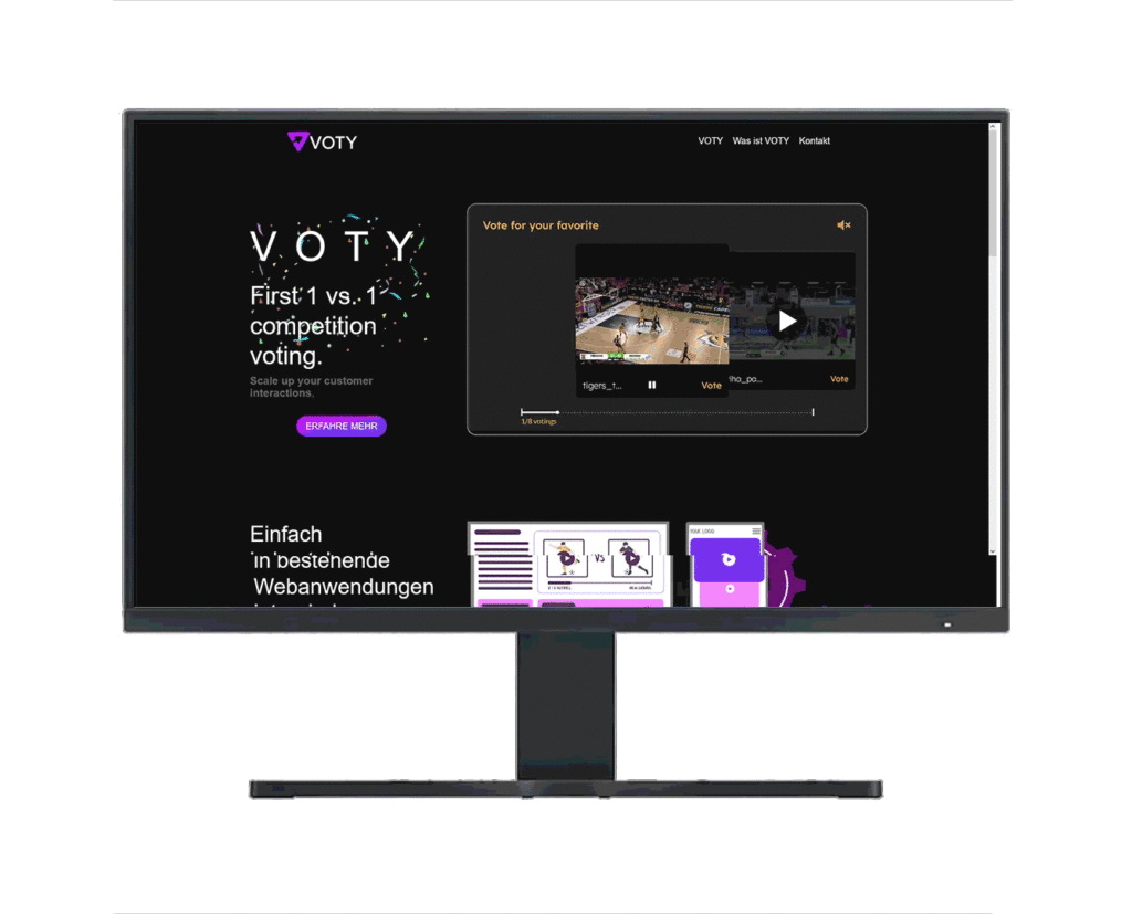 voty desktop view