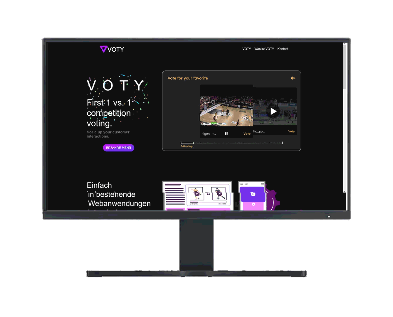 Voty Desktop View